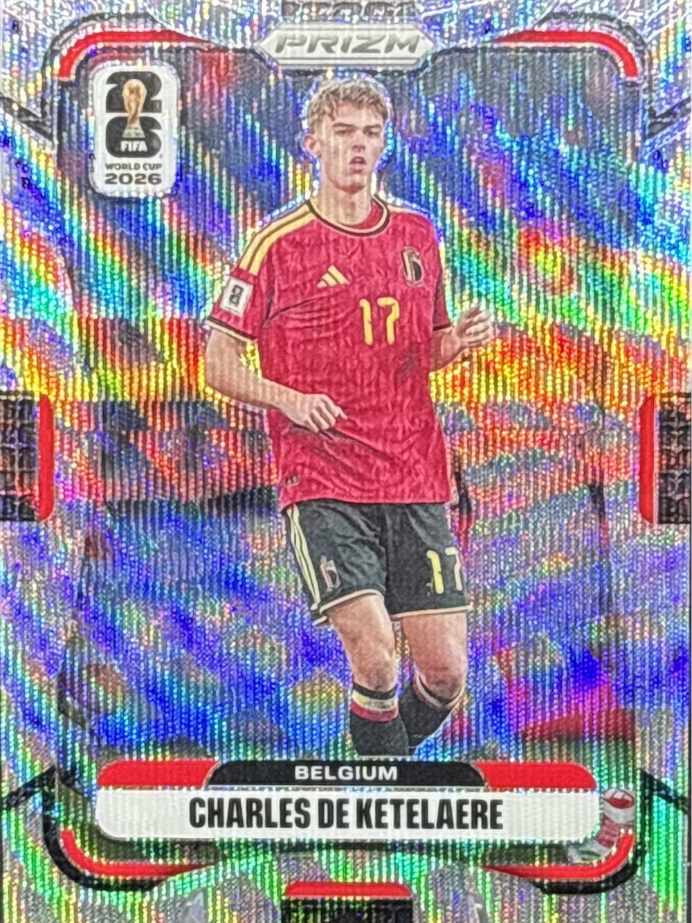 Panini Prizm Charles De Ketelaere Soccer Card – Glitter Prizm